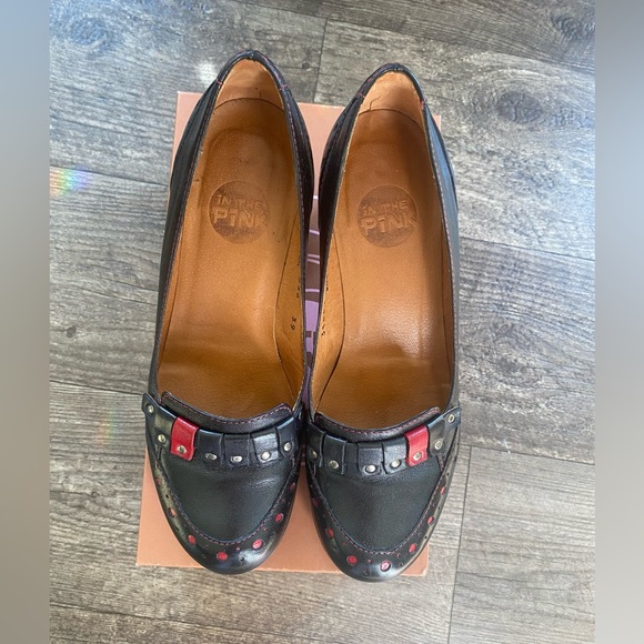 In The Pink shoes sz 39 8.5 vintage inspired Made in Portugal Leather - Picture 2 of 5